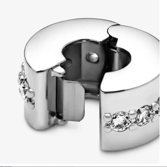 Pandora Clear Sparkling Clips x2 - Picture 5 of 11
